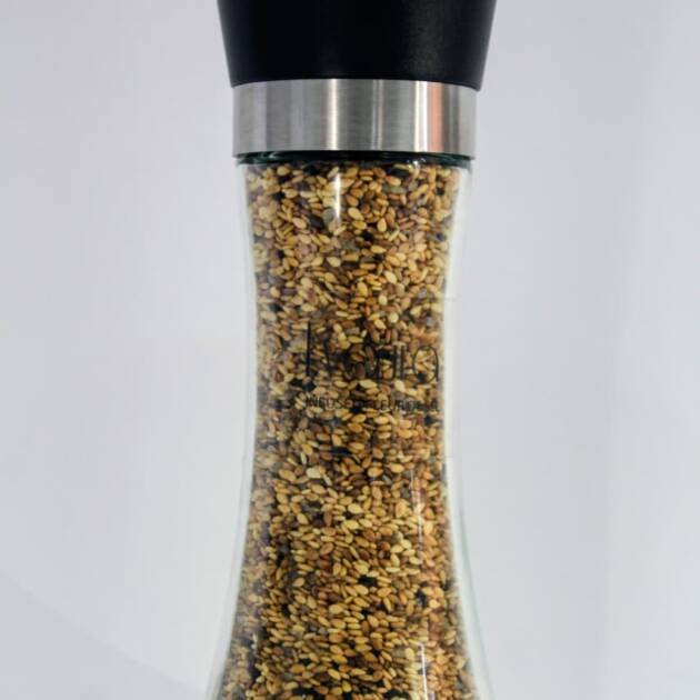 Gomashio sesame salt made with roasted sesame seeds