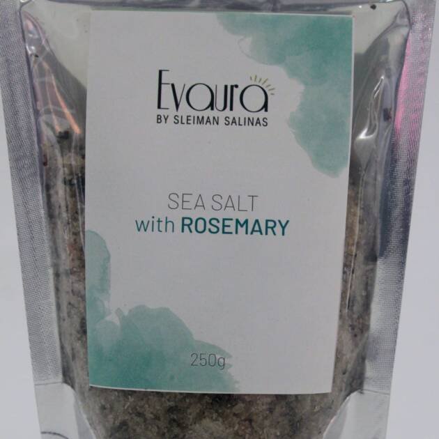 Fleur de sel blended with rosemary