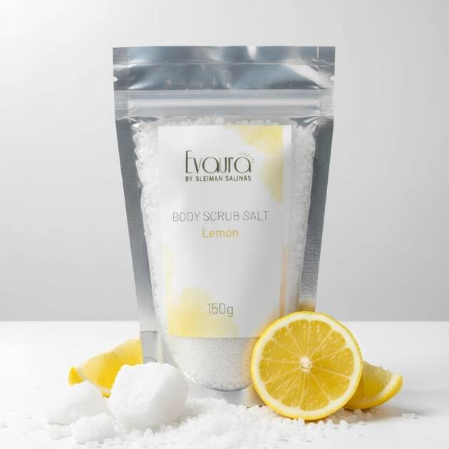 Natural lemon salt body scrub